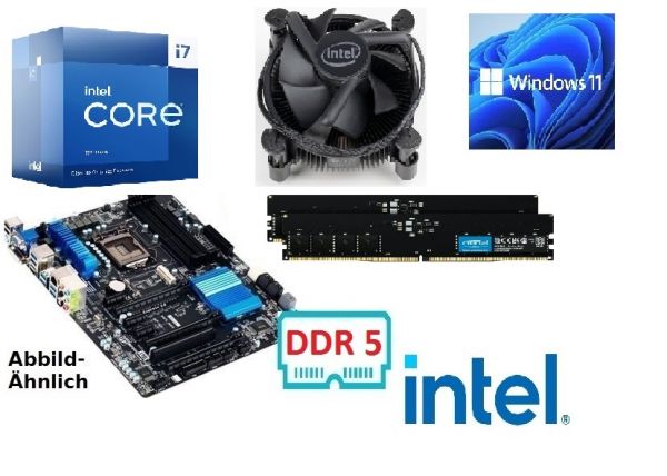 Bundle | Intel Core I7 13700F 16x5.2GHz | 16GB DDR5 RAM | Mainboard | Kühler (Windows 11 tauglich)-C
